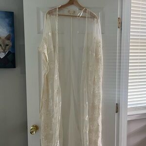 Altar'd State Cream Lace Cover-Up